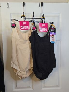 Maidenform Flexees Shaping Bodysuit in Beige and Black